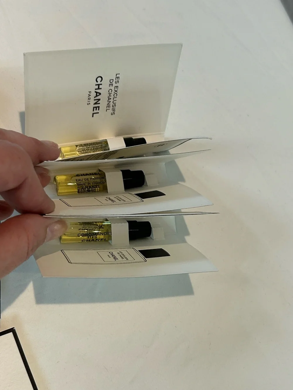 CHANEL lot of 6 Les Exclusifs Fragrance Samples - Coromandel, Beige, Jersey
